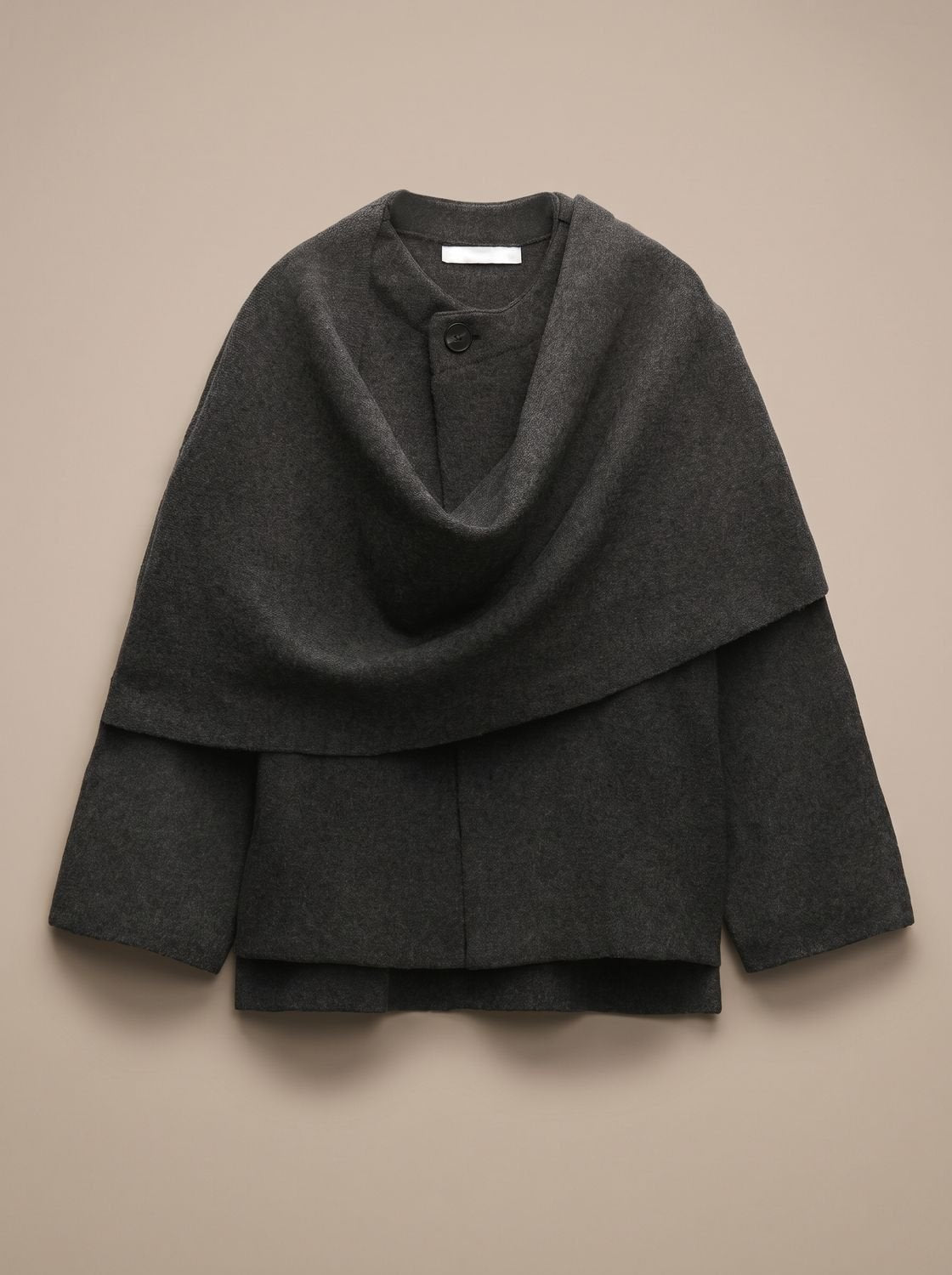 Clara | Manteau en laine pour femmes avec écharpe intégrée, manteau court