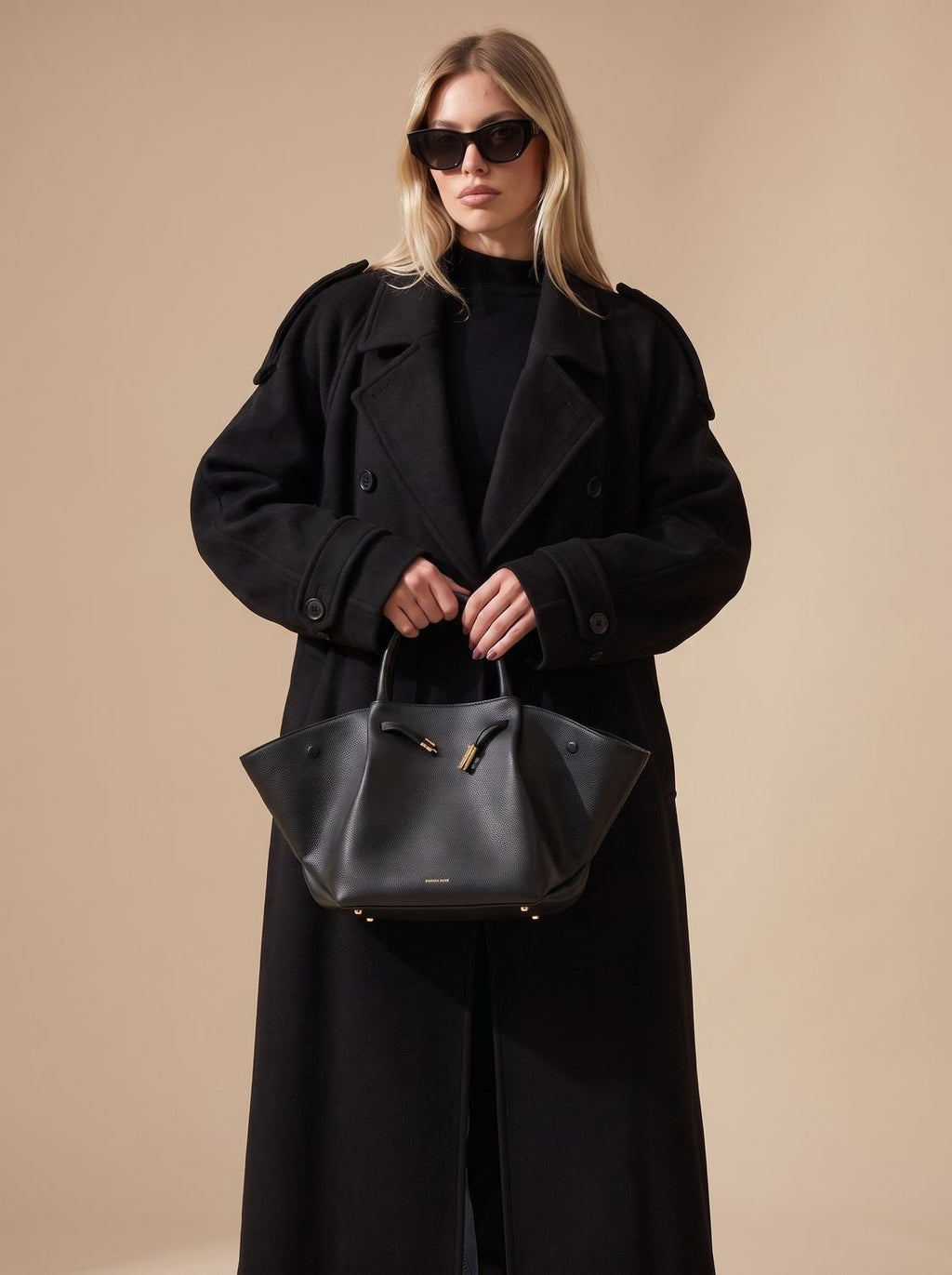 Elfriede | Manteau en laine pour femmes Trench-coat à double boutonnage avec col revers