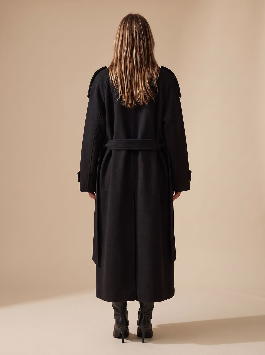 Elfriede | Manteau en laine pour femmes Trench-coat à double boutonnage avec col revers