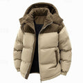Amelie | Veste matelassée bicolore pour femmes avec capuche, coupe layering, veste d'hiver