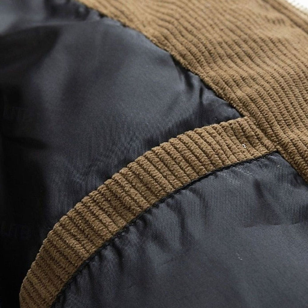Amelie | Veste matelassée bicolore pour femmes avec capuche, coupe layering, veste d'hiver