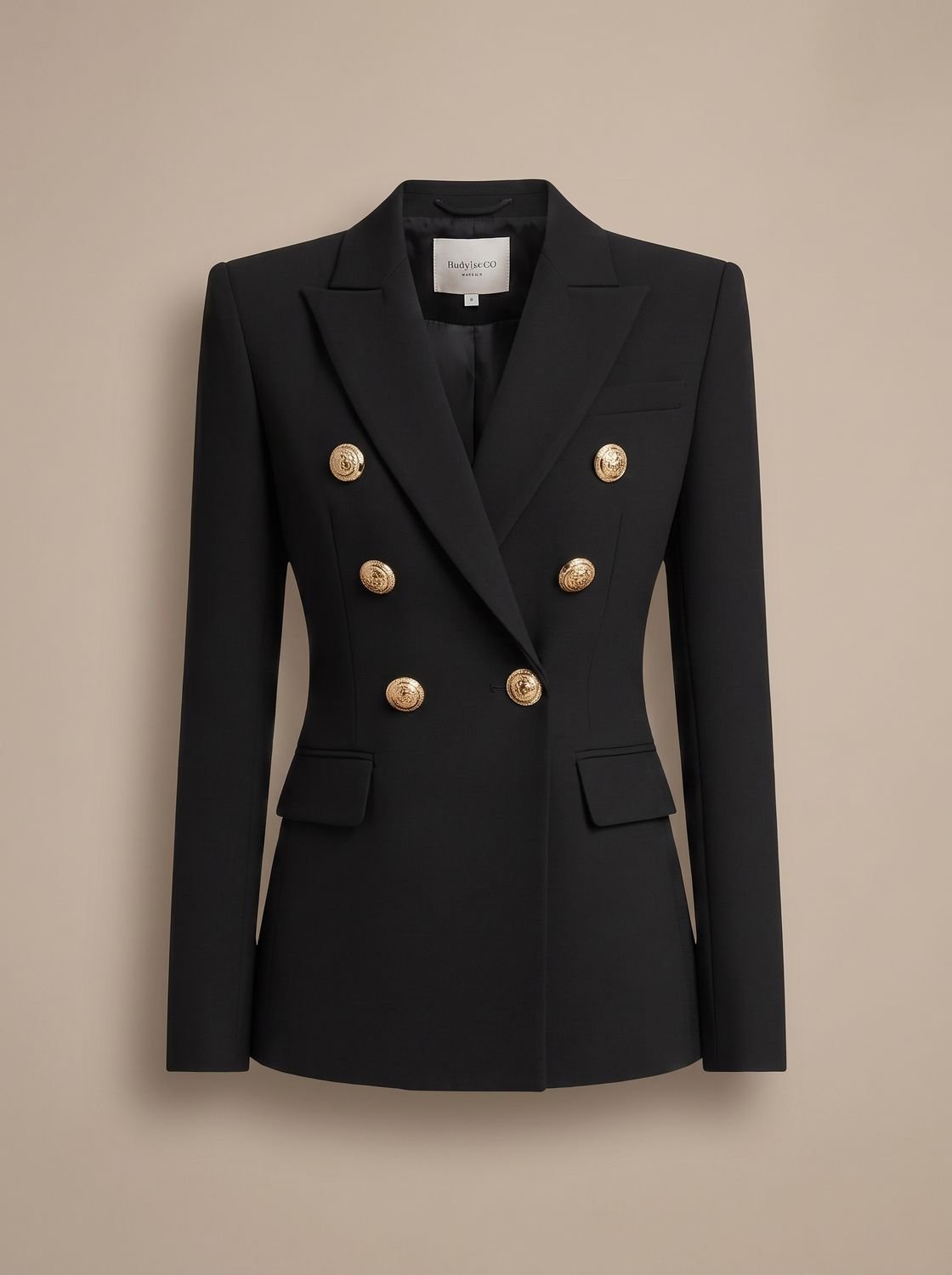 Greta | Blazer pour femmes à double boutonnage avec boutons dorés cintré
