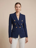 Greta | Blazer pour femmes à double boutonnage avec boutons dorés cintré
