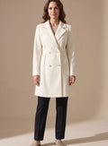 Elisabeth | Manteau en laine pour femmes, coupe A, double boutonnage, longueur genou