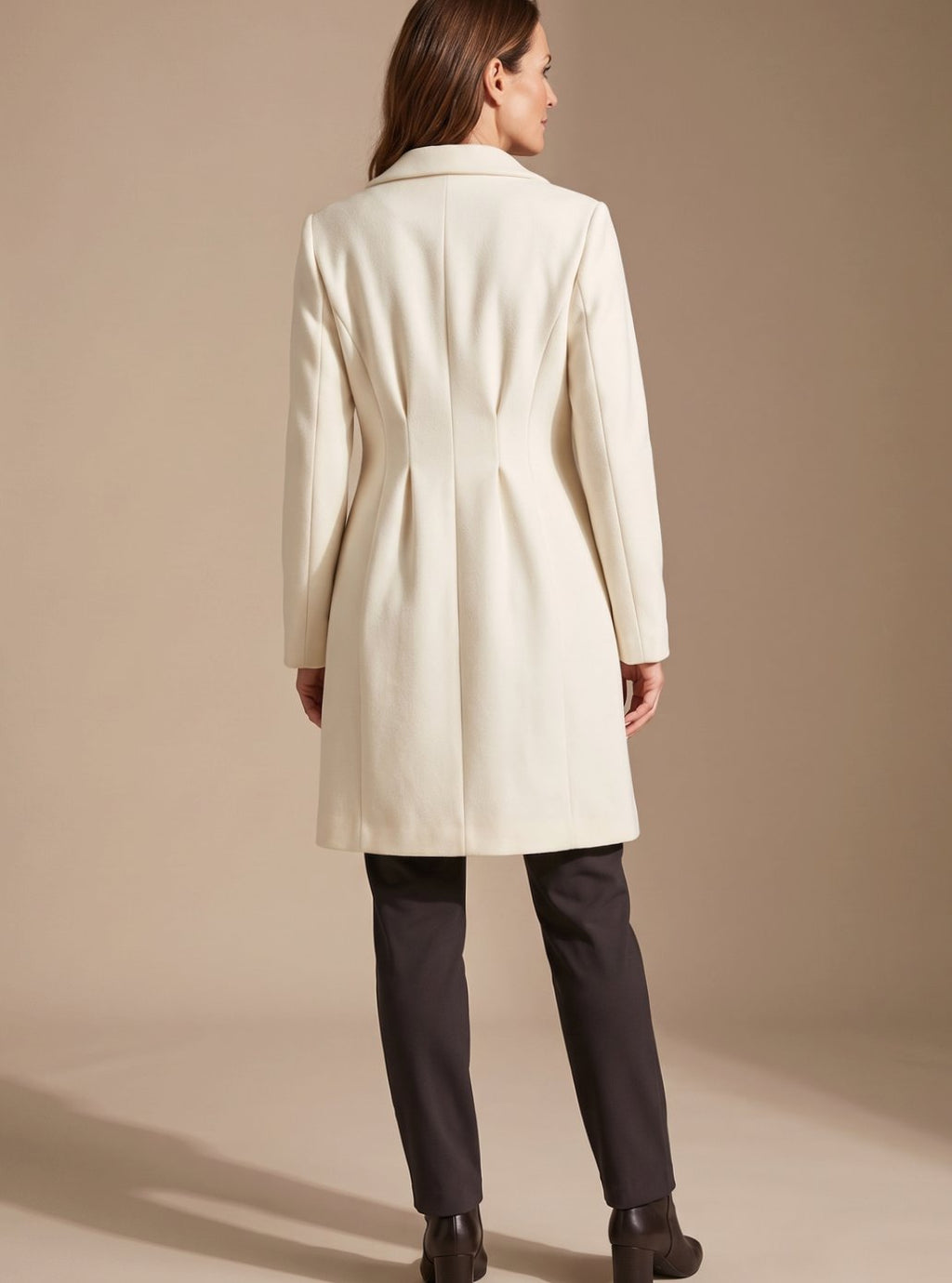 Elisabeth | Manteau en laine pour femmes, coupe A, double boutonnage, longueur genou