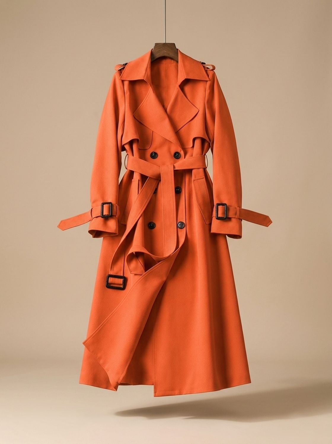 Emilia | Manteau trench pour femmes à double boutonnage avec ceinture à nouer Coupe ample