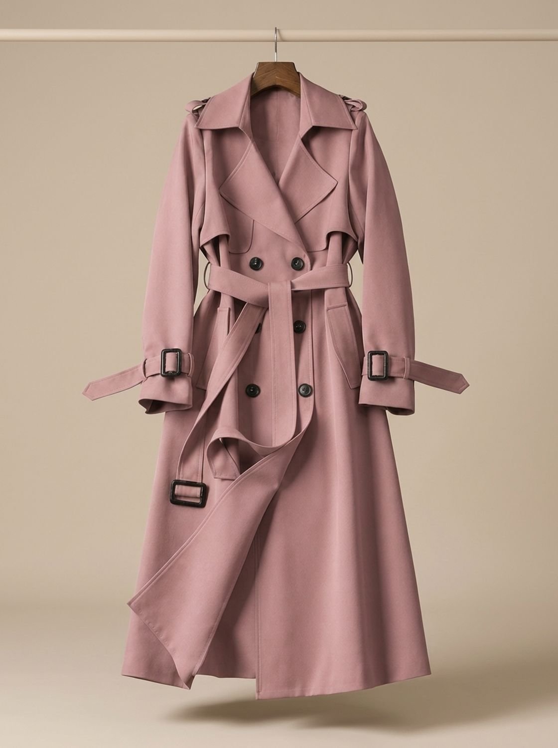 Emilia | Manteau trench pour femmes à double boutonnage avec ceinture à nouer Coupe ample