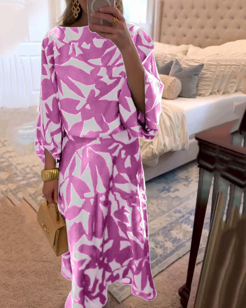 Mia | Ensemble Femme à Imprimé Floral à Manches Lanternes