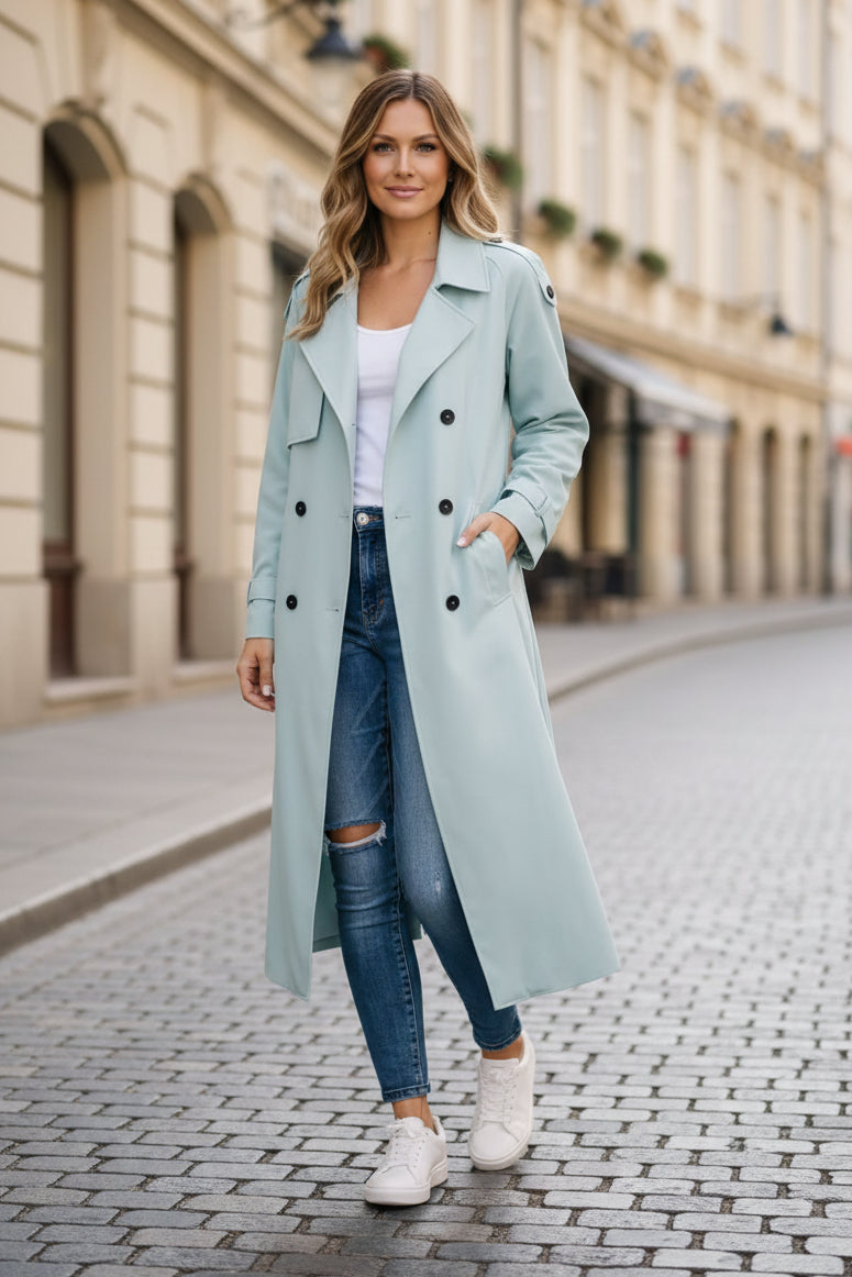 Parka Ceinturée pour un Port Quotidien