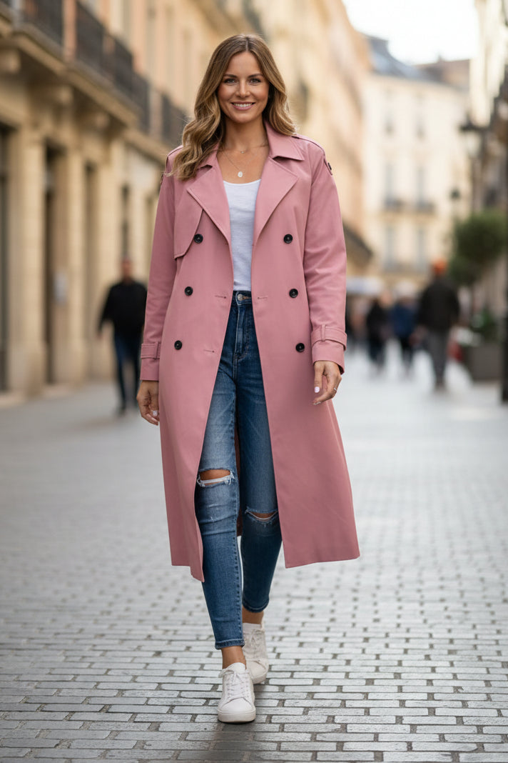 Parka Ceinturée pour un Port Quotidien