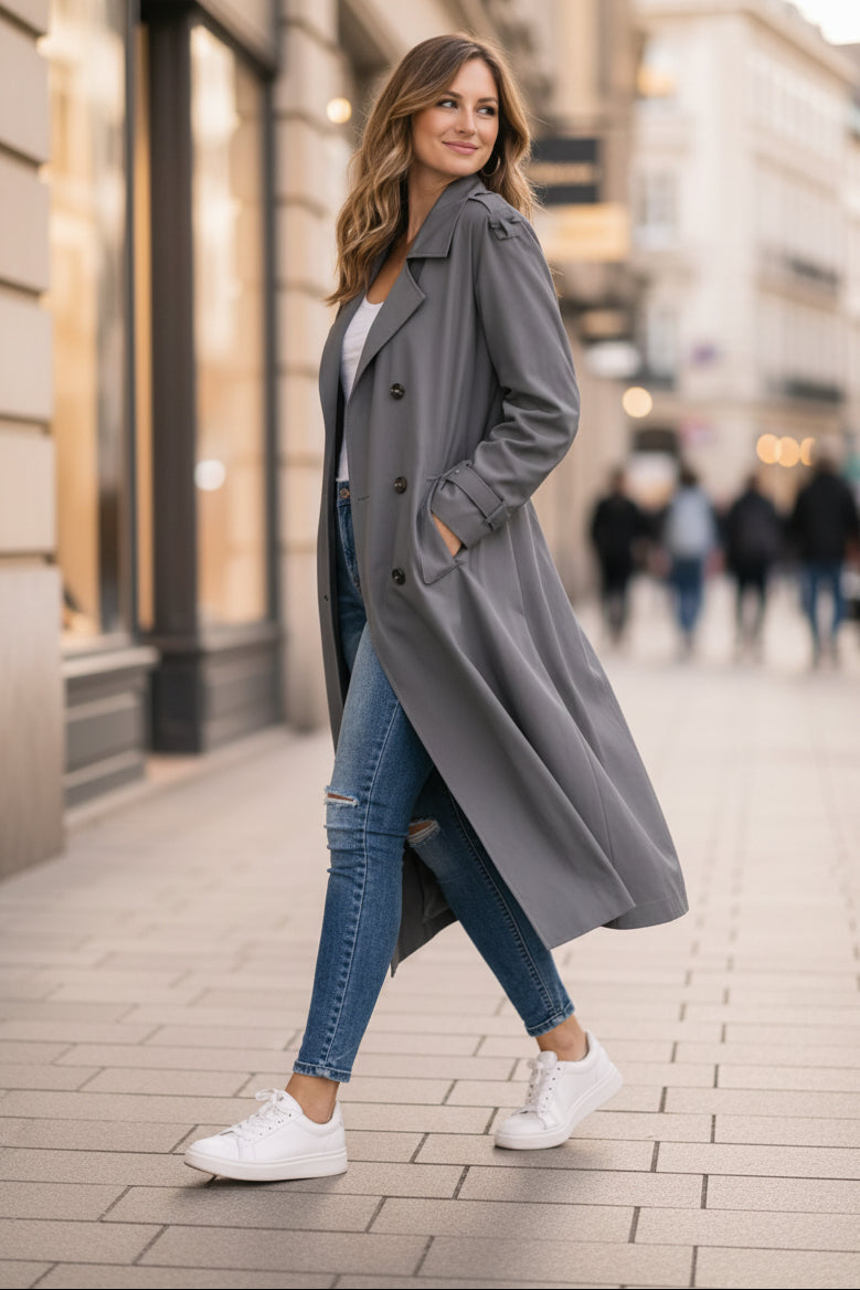 Parka Ceinturée pour un Port Quotidien