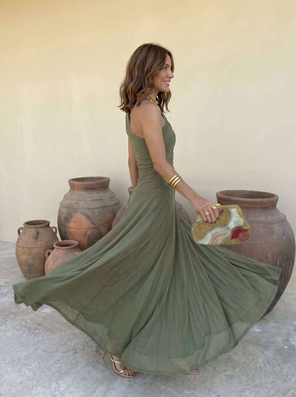 Toledo | Robe Maxikleid Femme Off-Shoulder