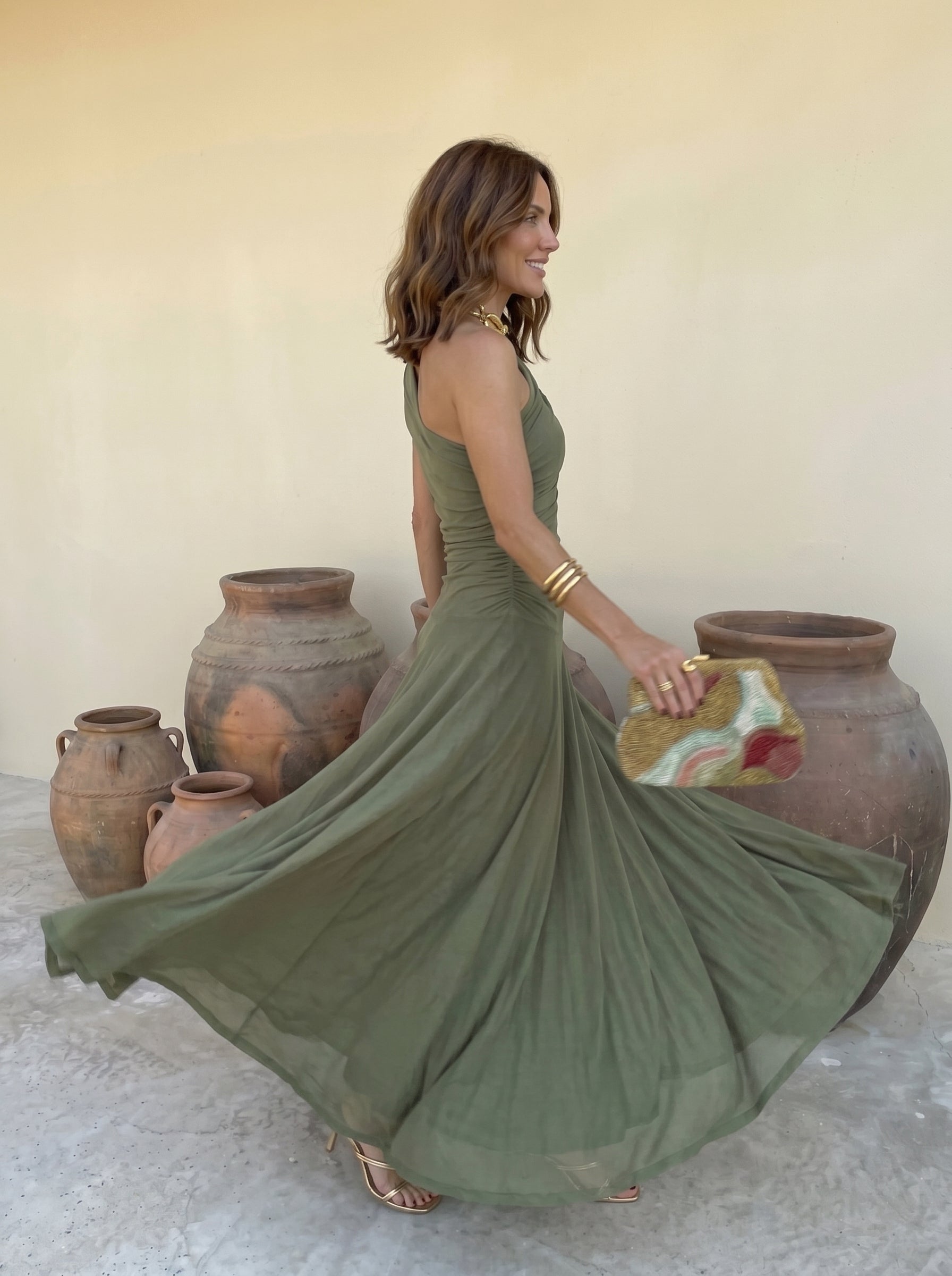 Toledo | Robe Maxikleid Femme Off-Shoulder