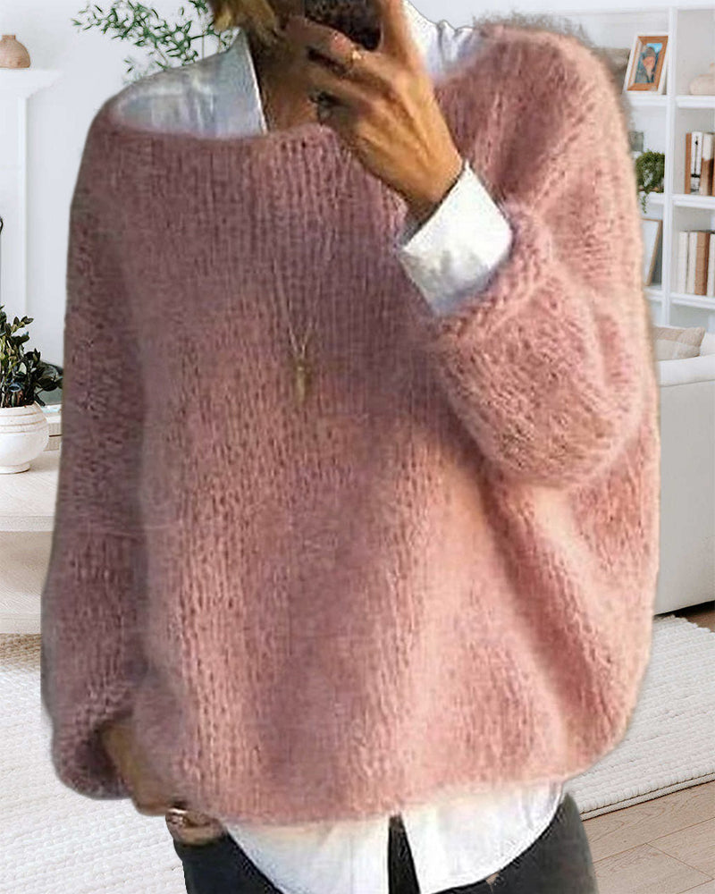 Marlies - Pull Oversized Tricoté Élégant et Chaud