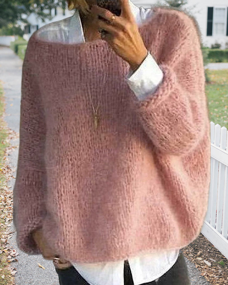 Marlies - Pull Oversized Tricoté Élégant et Chaud