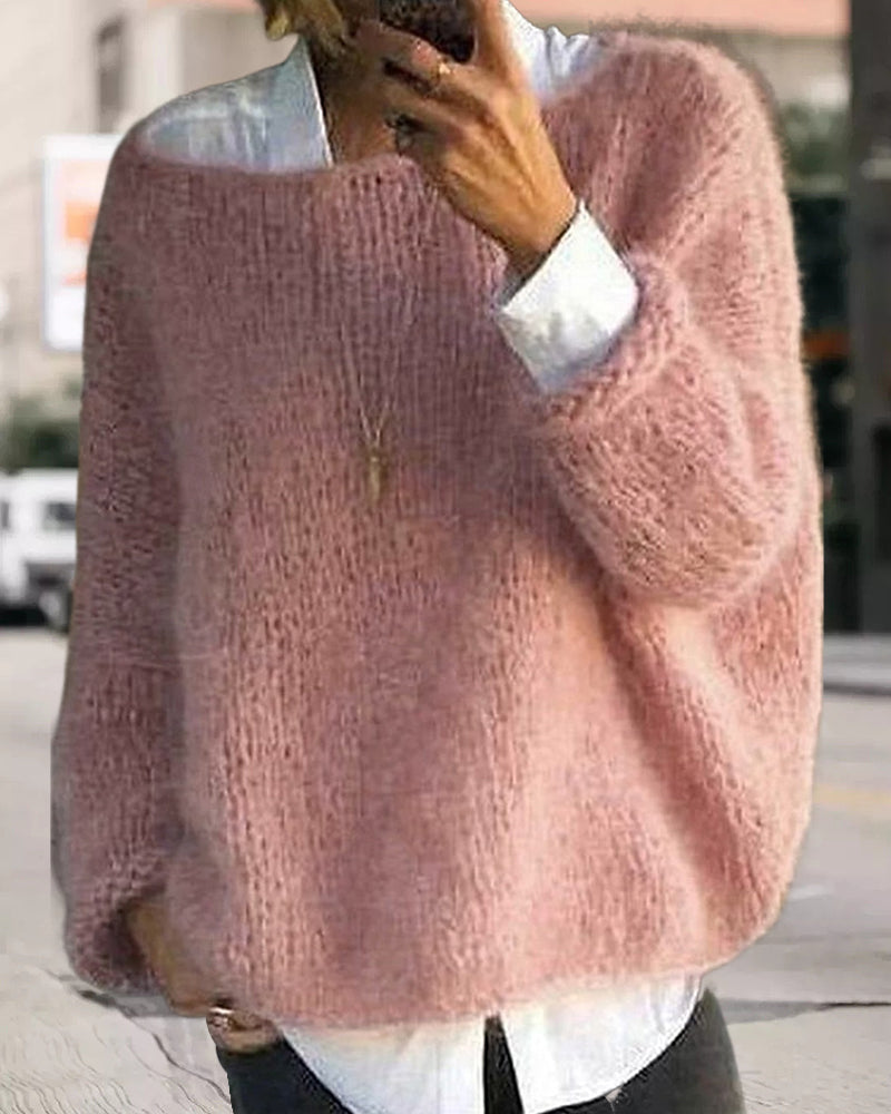 Marlies - Pull Oversized Tricoté Élégant et Chaud