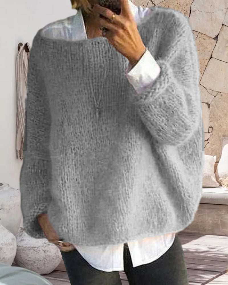 Marlies - Pull Oversized Tricoté Élégant et Chaud