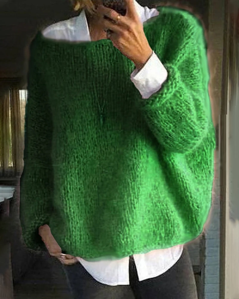 Marlies - Pull Oversized Tricoté Élégant et Chaud