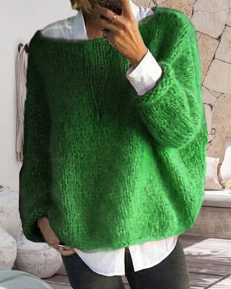 Marlies - Pull Oversized Tricoté Élégant et Chaud