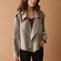 Veste courte à col large pour femmes