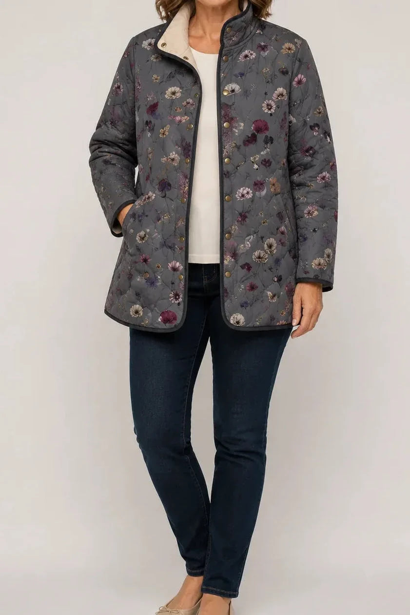 Lisa | Veste matelassée élégante et confortable pour femmes avec motif floral
