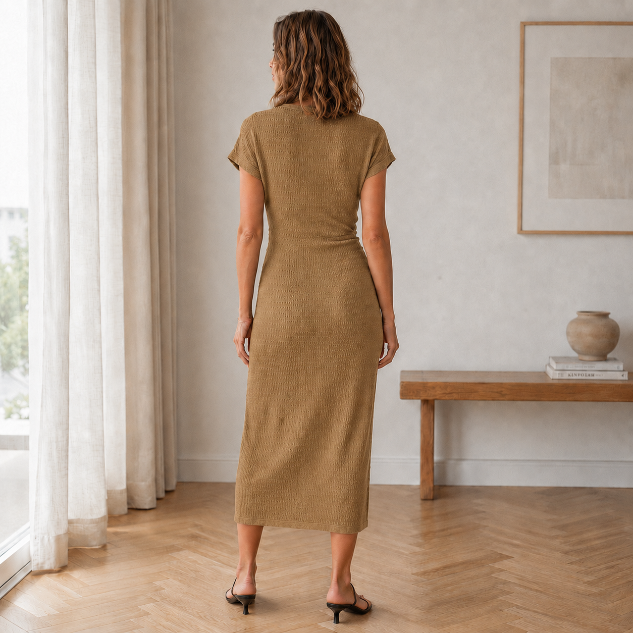 Almathy | Robe midi nouée avec fente latérale