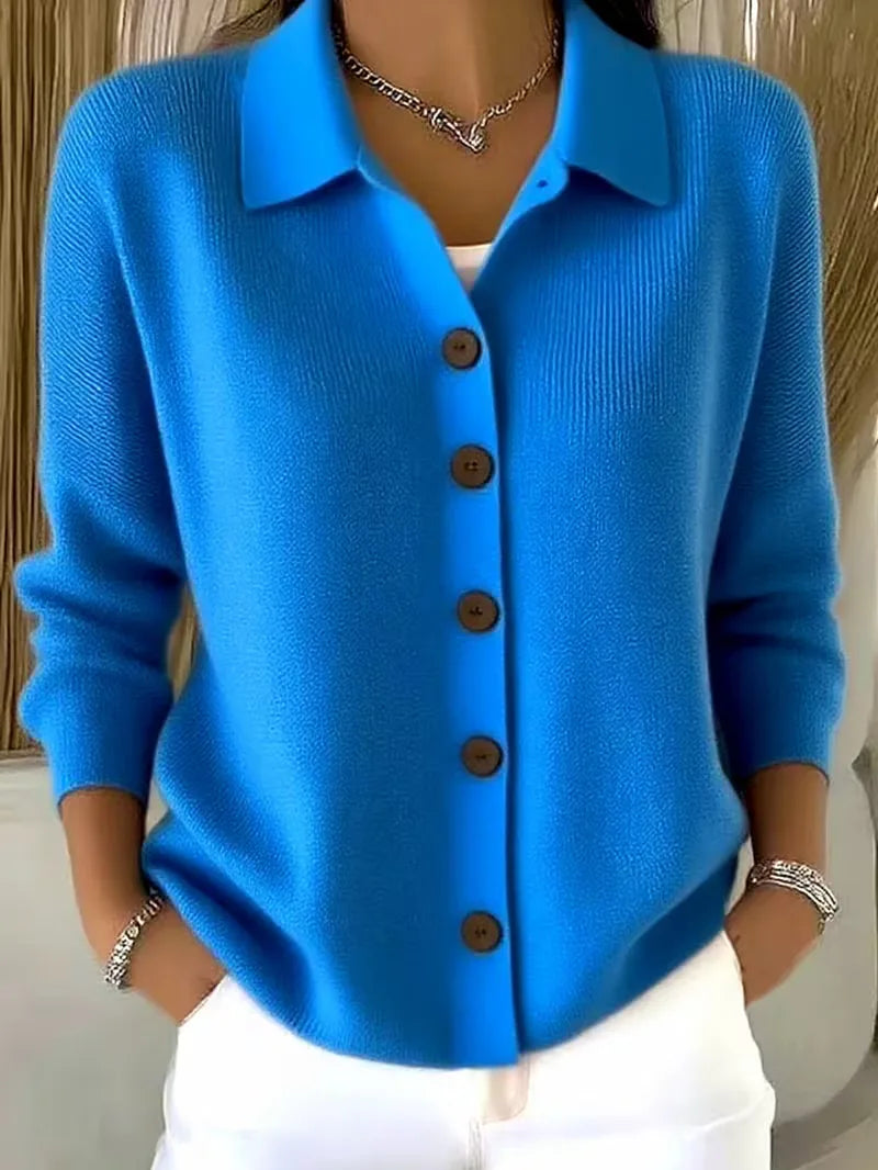 Nicole - Gilet Tricoté Élégant avec Boutons