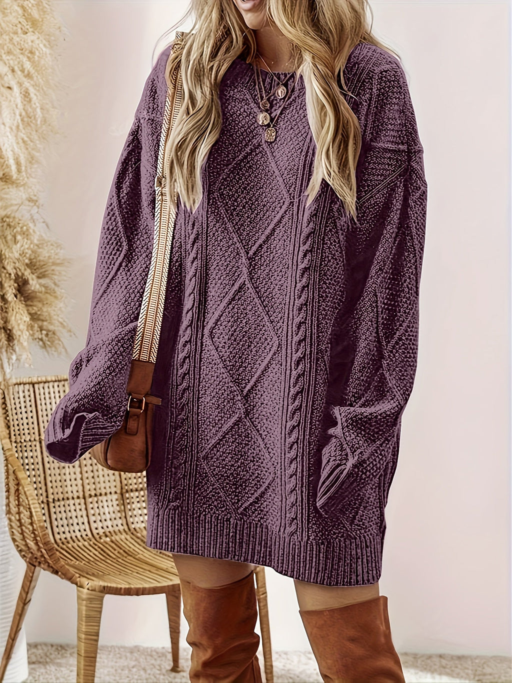 Iris | Robe en Tricot à Câble