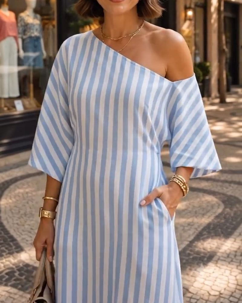 Robe Décontractée Une Épaule