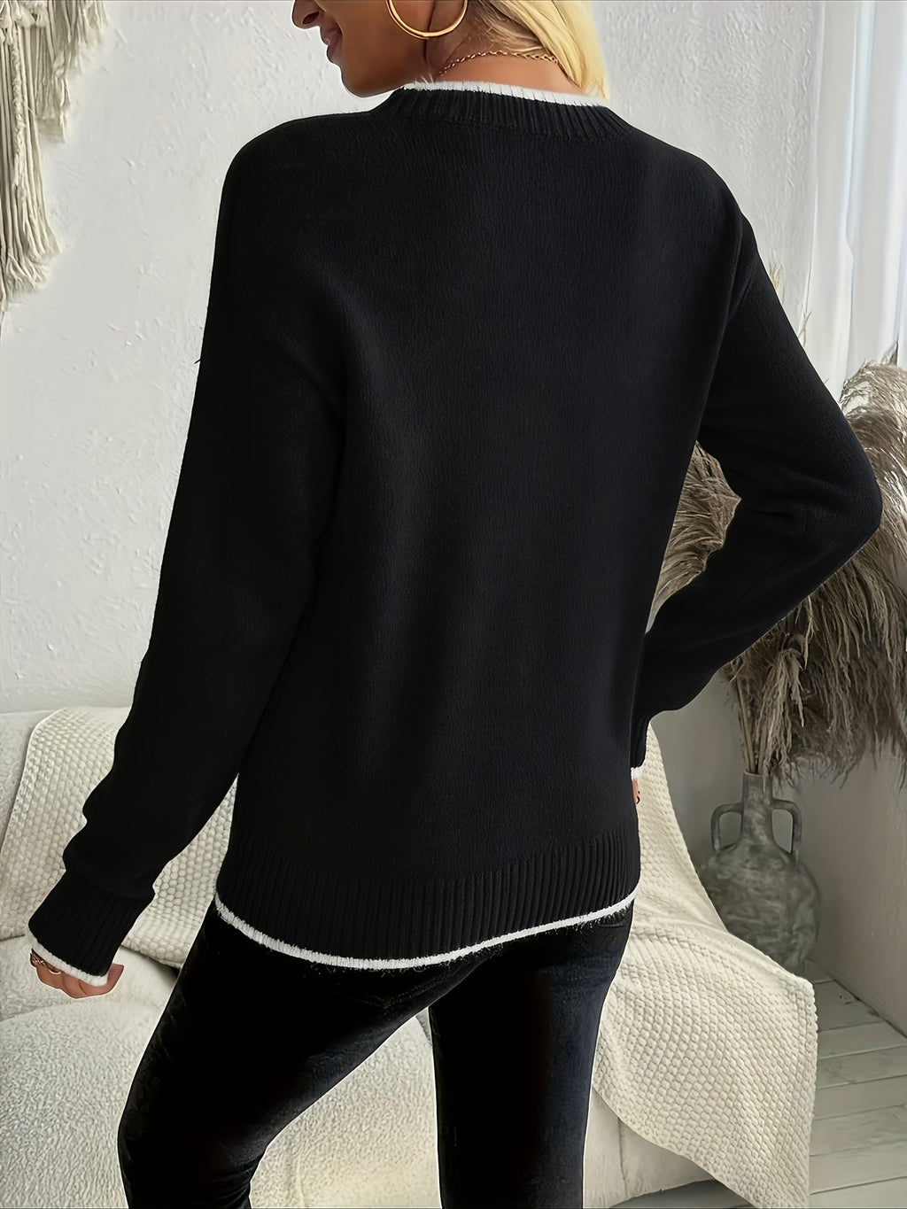 Caroline - Pull Tricoté Élégant et Chaud