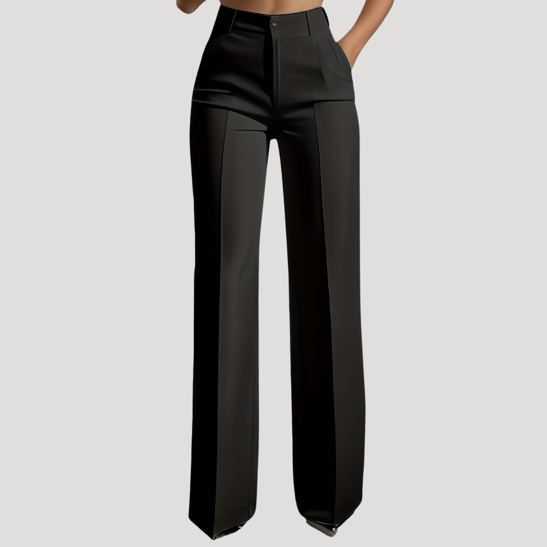 Delphine | Pantalon large taille haute pour femmes