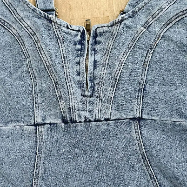 Mirabella™ - Robe en denim avec bretelles réglables