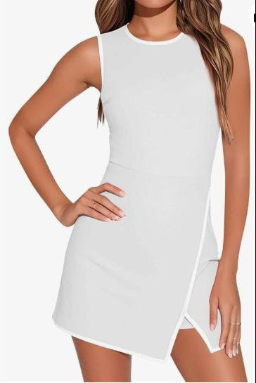 Robe sport femme sans manches à coupe portefeuille