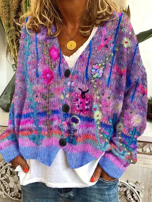 MW | Gilet à fleurs avec boutons