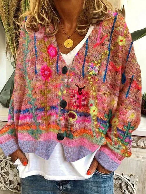 MW | Gilet à fleurs avec boutons