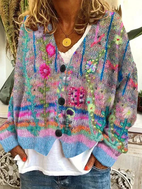 MW | Gilet à fleurs avec boutons
