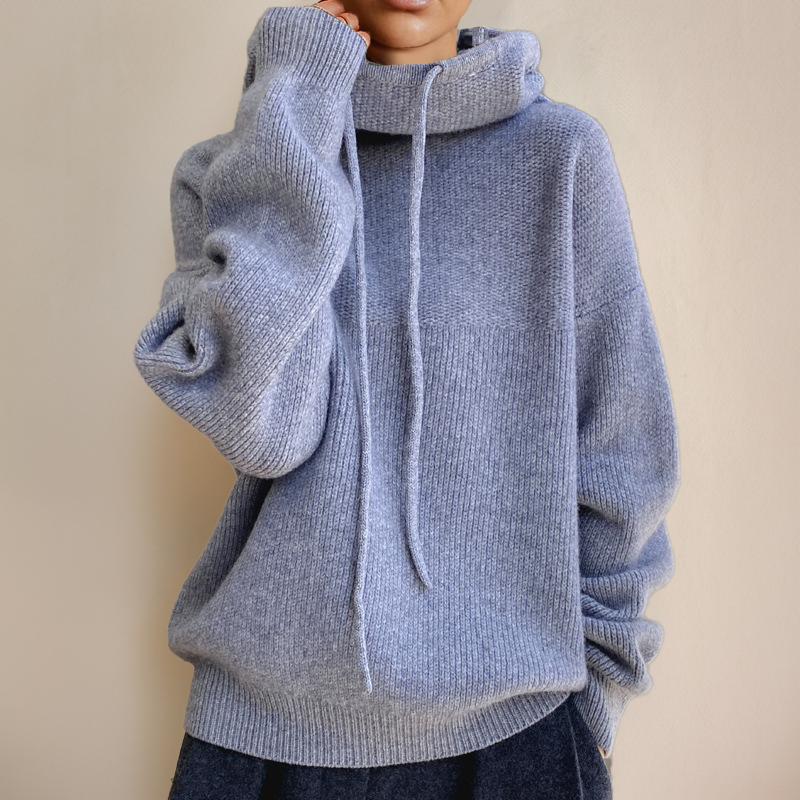 Sandra - Pull Col Roulé Oversize Élegant et Chaud