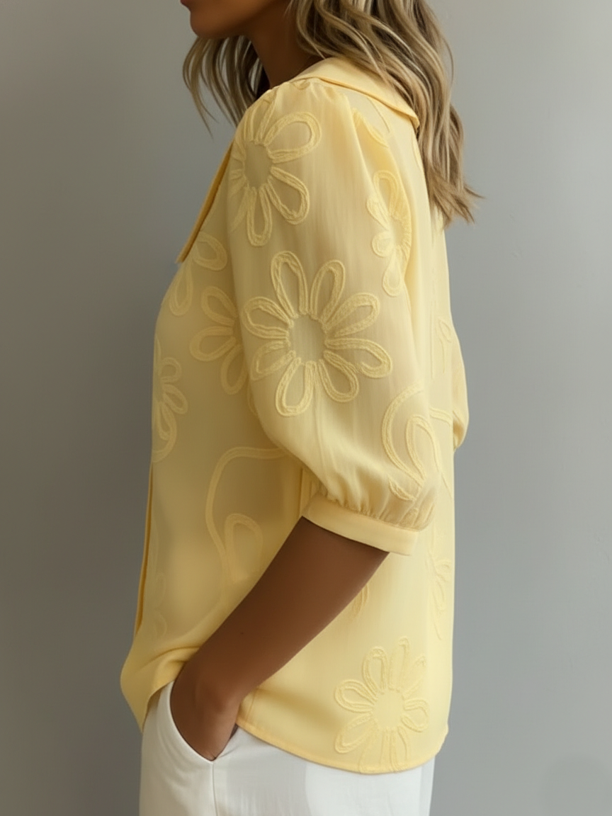 Aurélie™ — Blouse légère avec design floral pour une élégance naturelle