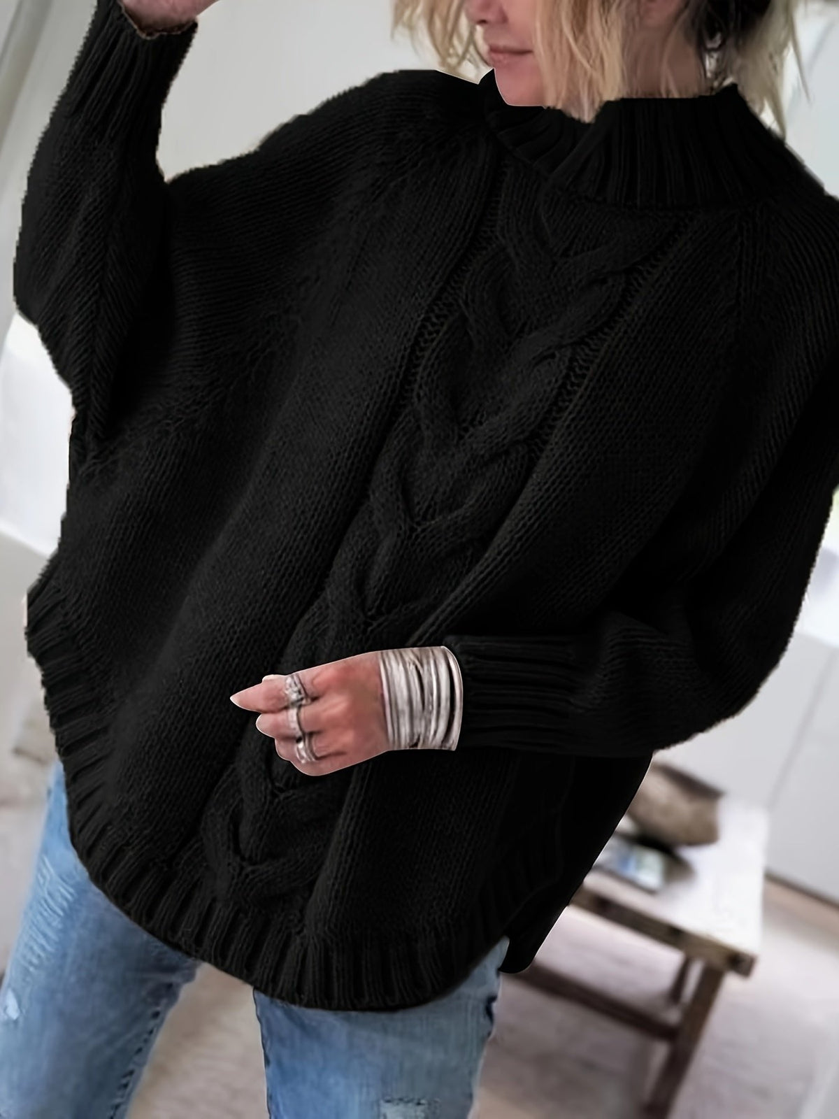 Nora | Pull en tricot doux et élégant avec col roulé