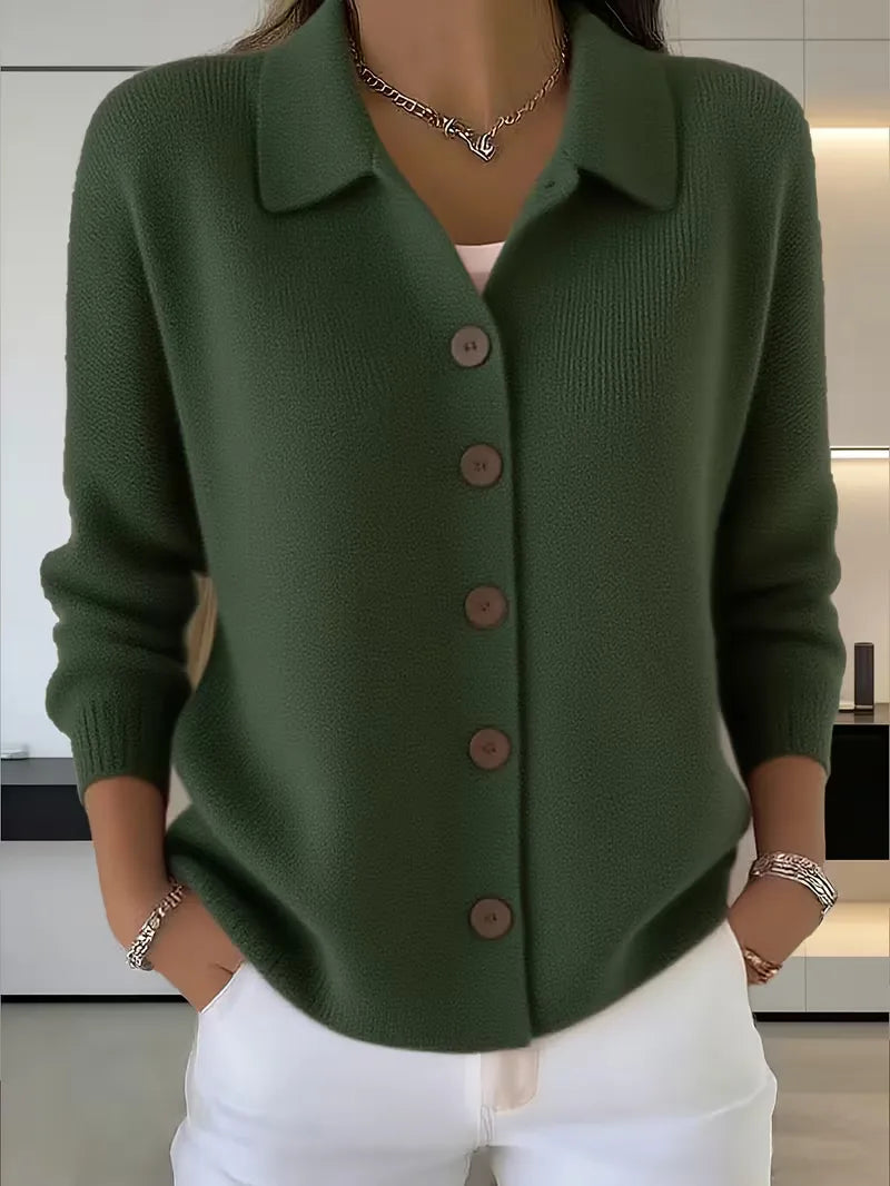 Nicole - Gilet Tricoté Élégant avec Boutons