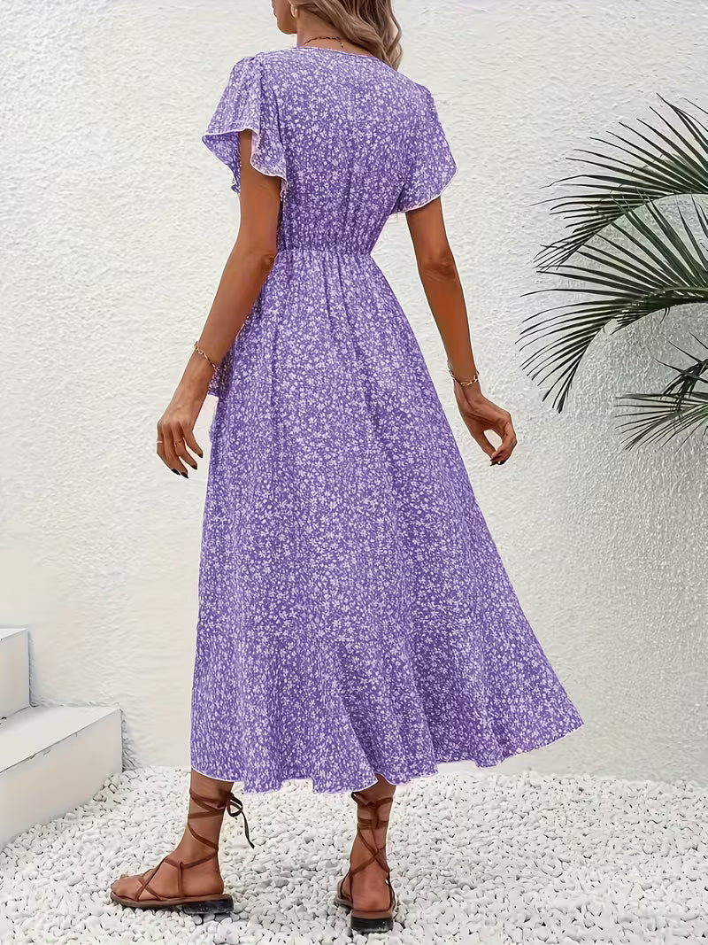 Elara | Robe portefeuille fluide et évasée