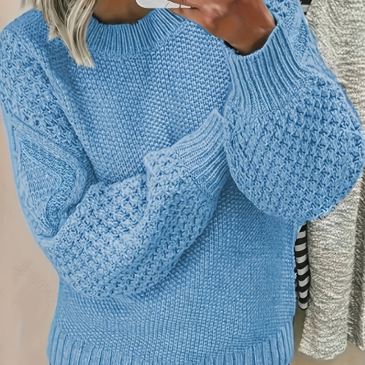 Greta | Pull en Tricot à Manches Lantern Douillet et Élégant pour Femmes