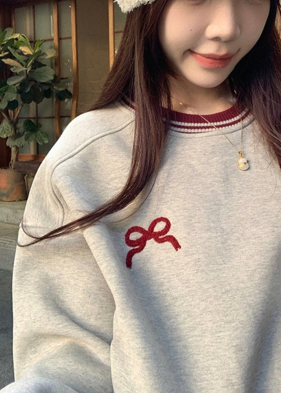 Sweatshirt à Nœud Coréen