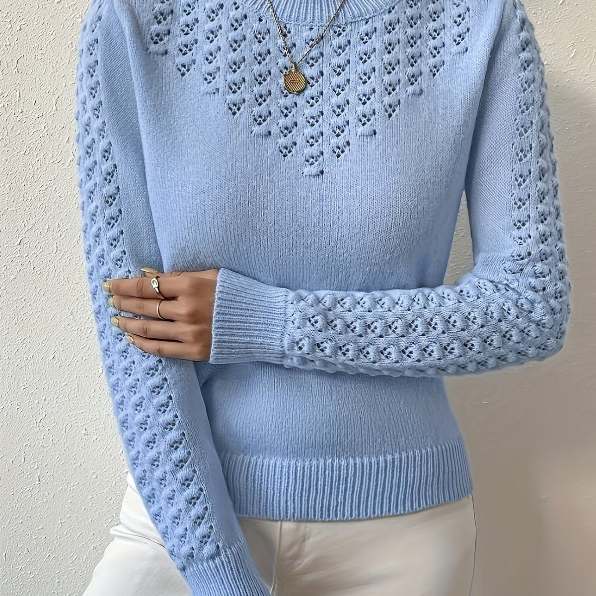 Helena | Pull en tricot pointelle léger et confortable pour femmes
