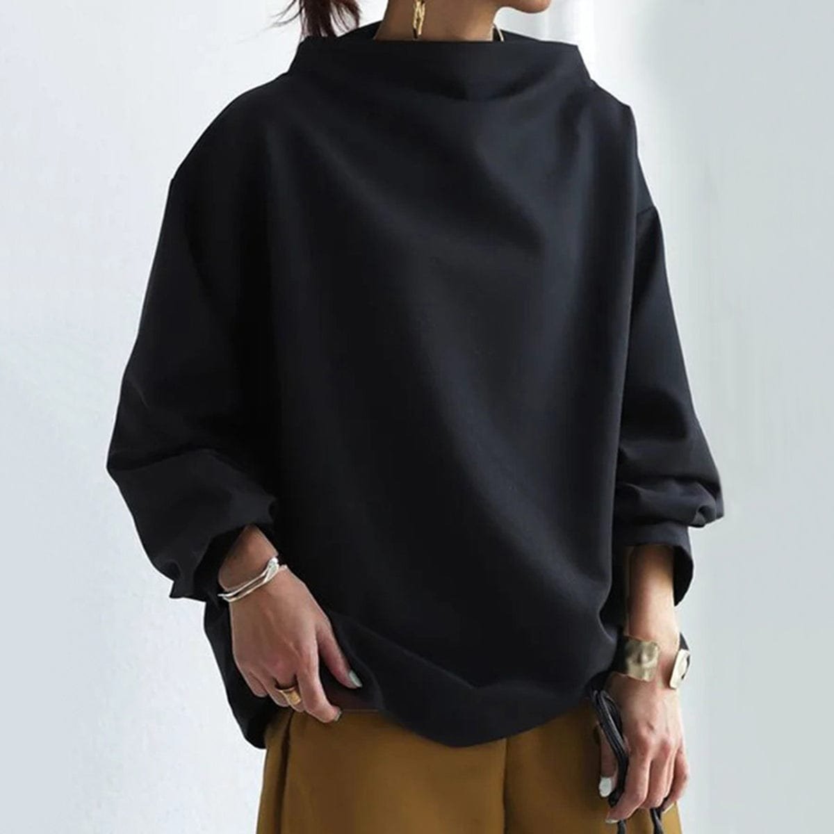 Elisa | Pull en maille doux et élégant pour femmes avec col montant