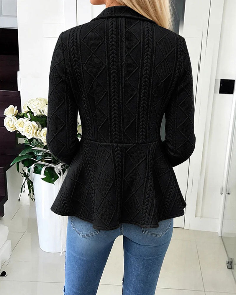 Manteau Casual à Boutons Unis