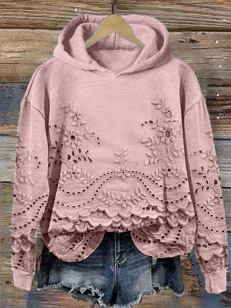 Laura | Sweat à capuche féminin et décontracté avec motif floral