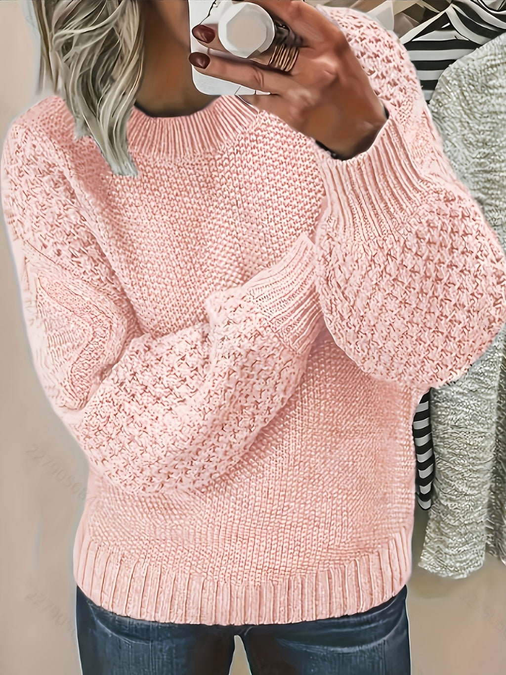 Greta | Pull en Tricot à Manches Lantern Douillet et Élégant pour Femmes