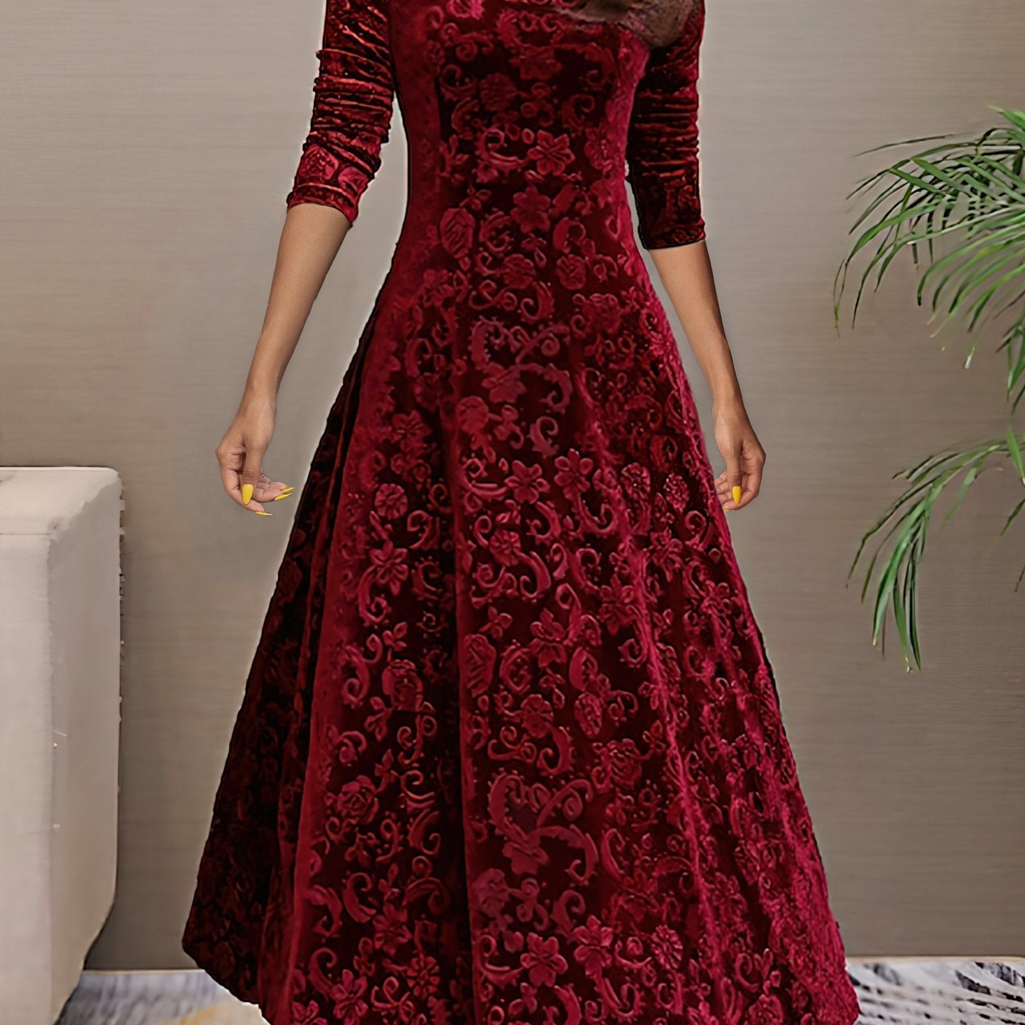 Nancy | Robe de fête en velours luxueux