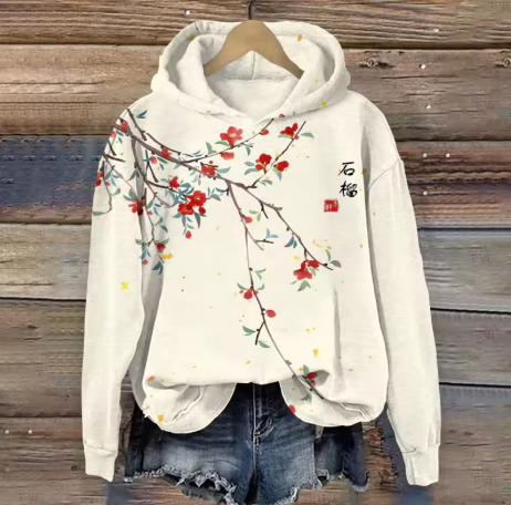 Freya | Sweat à capuche coloré et confortable avec motif jacquard